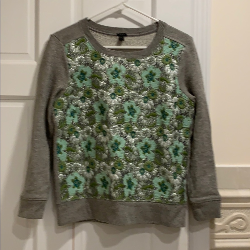 Brocade jcrew sweatshirt